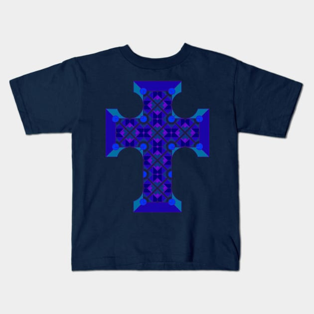 Colorful Cross Kids T-Shirt by razorcitywriter